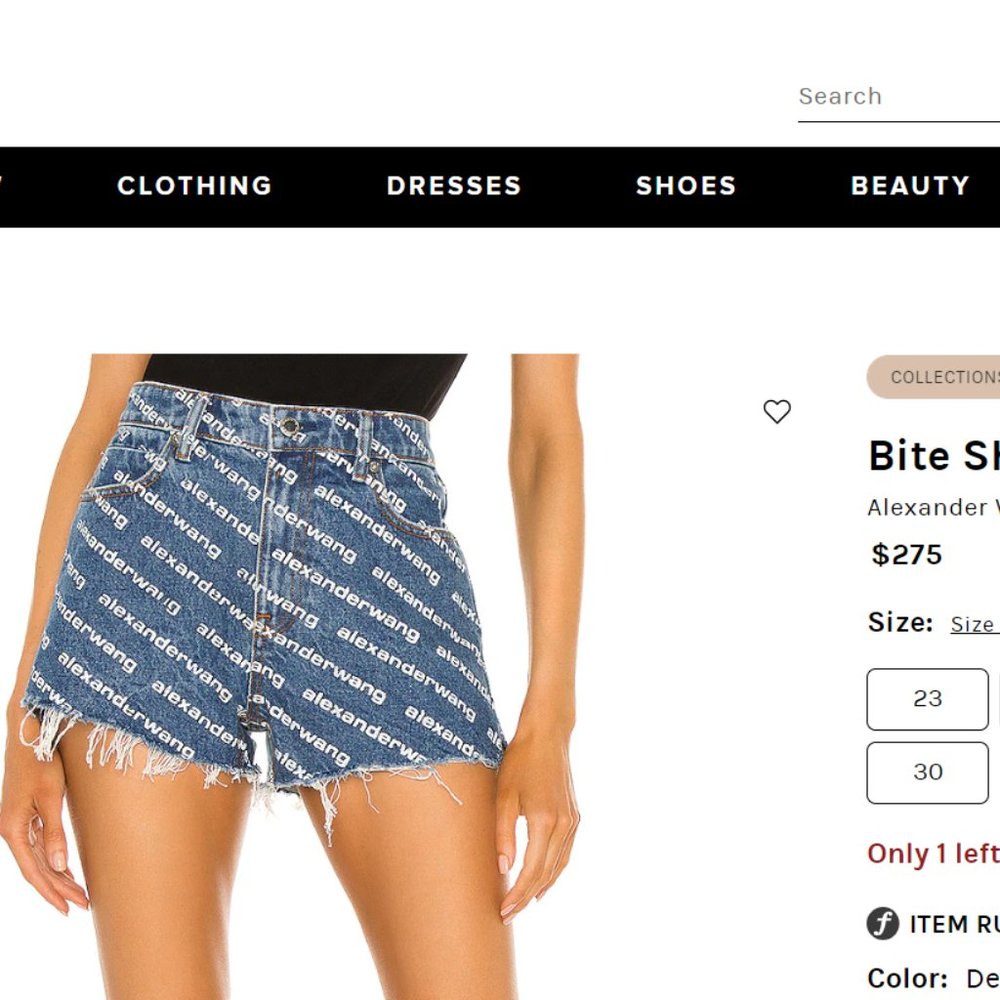 Alexander Wang Bite Shorts: Deep Blue & White Monogram Logo Print